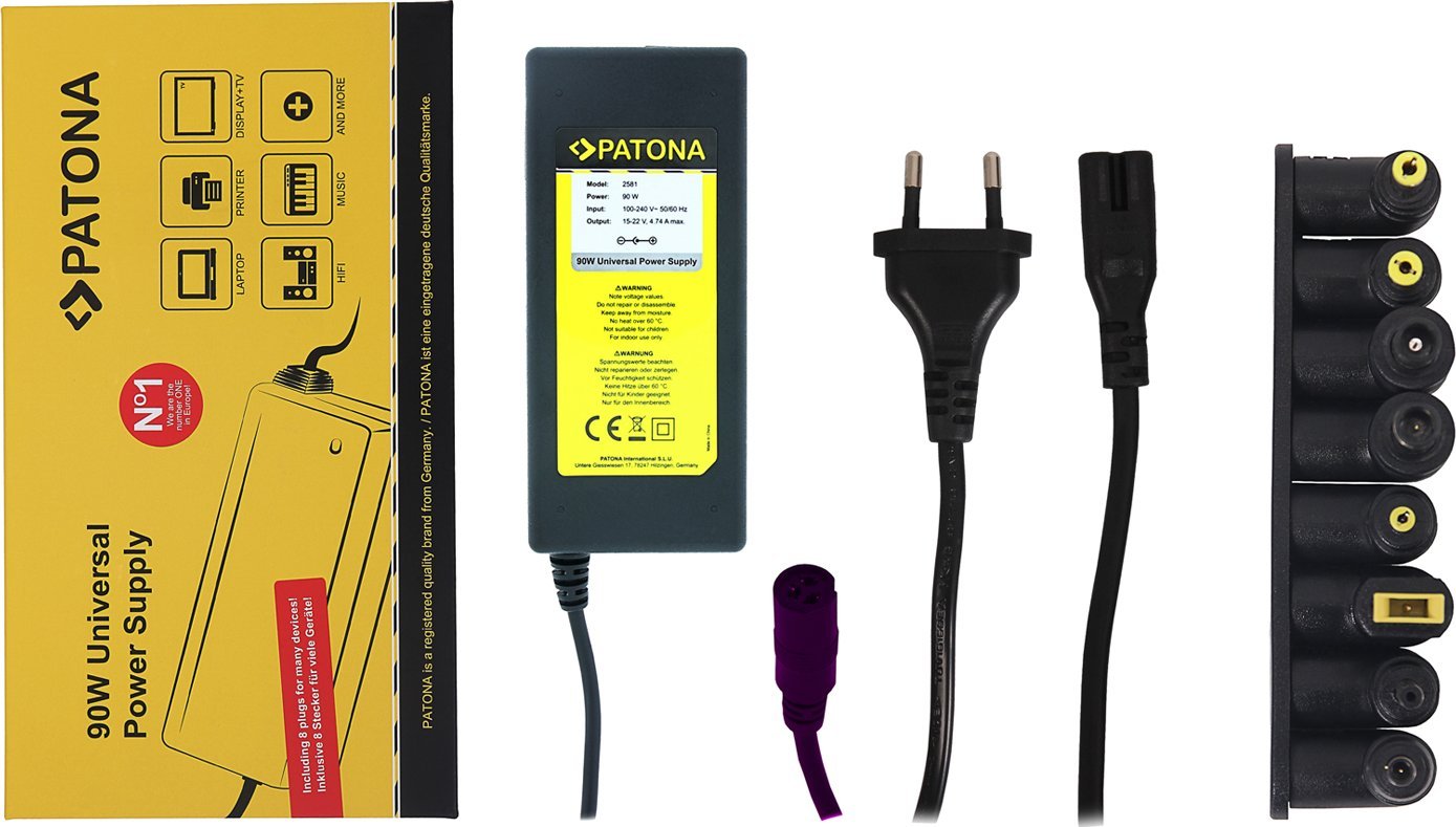 PATONA 2581 adapter zasilający/ inwentor Wewnętrzna 90 W Czarny