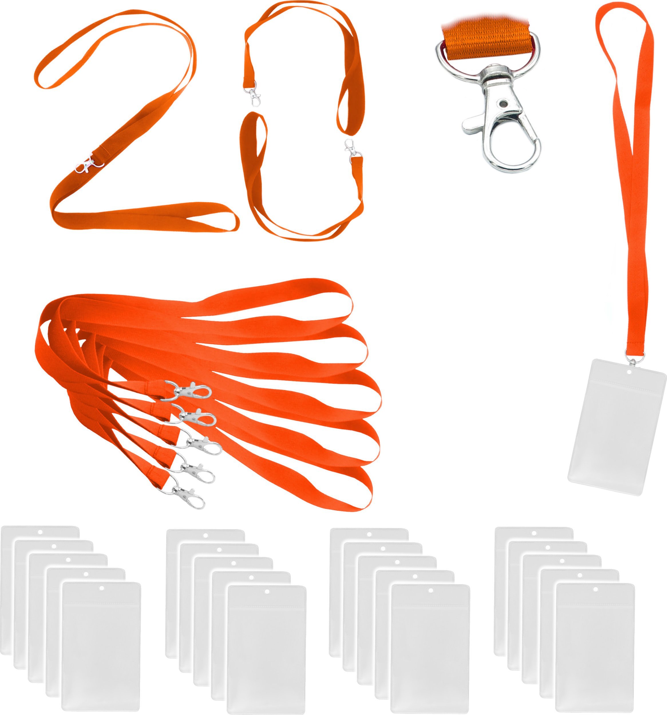 Stamal Identyfikator pionowy holder A7 kieszonka 81x110mm +smycz x20kpl