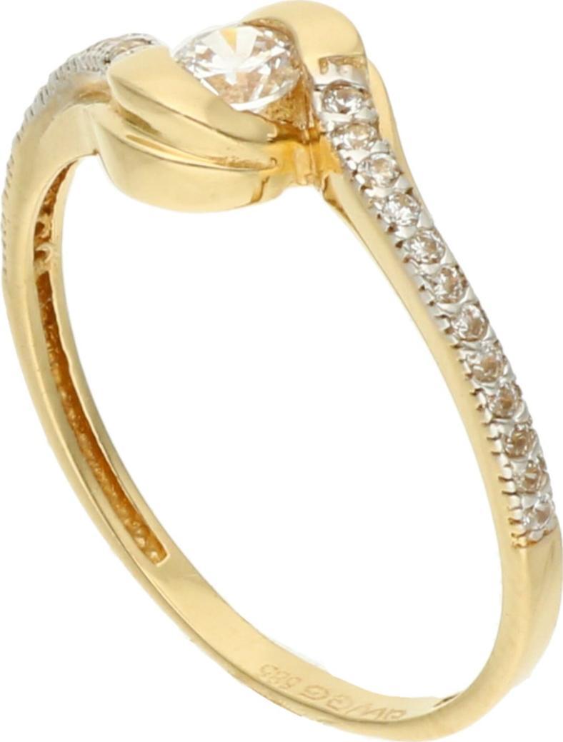 Rosanto Piękny złoty pierścionek z cyrkonią 16 585 14k
