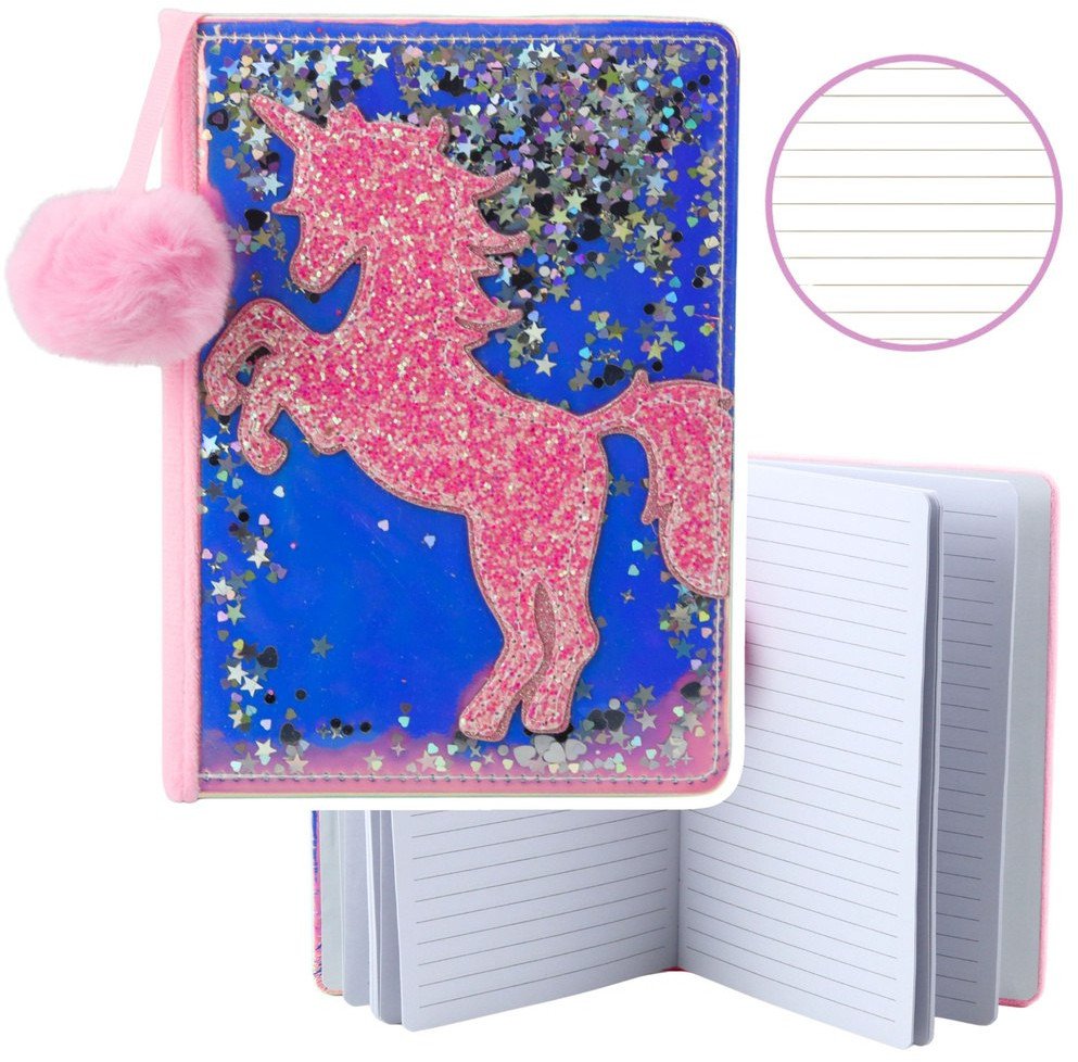 Zeszyt Notatnik W Linie Jednorożec Konfetti Holograficzny A5 80 Kartek LEAN