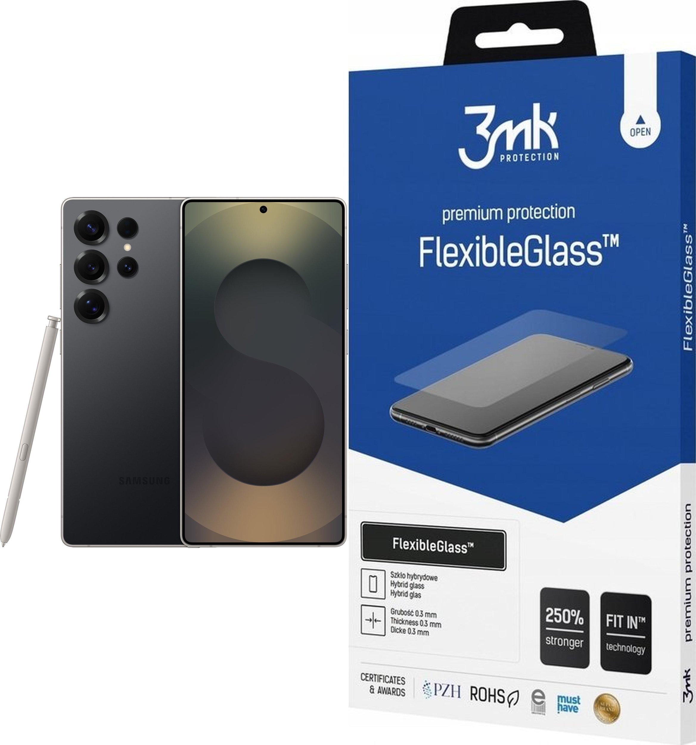 Smartfon Samsung Galaxy S25 Ultra 5G 12/512GB Czarny (SM-S938BZK) + FlexibleGlass