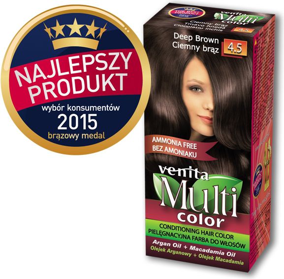 Venita Farba bez amoniaku Multi Color 4.5 ciemny brąz