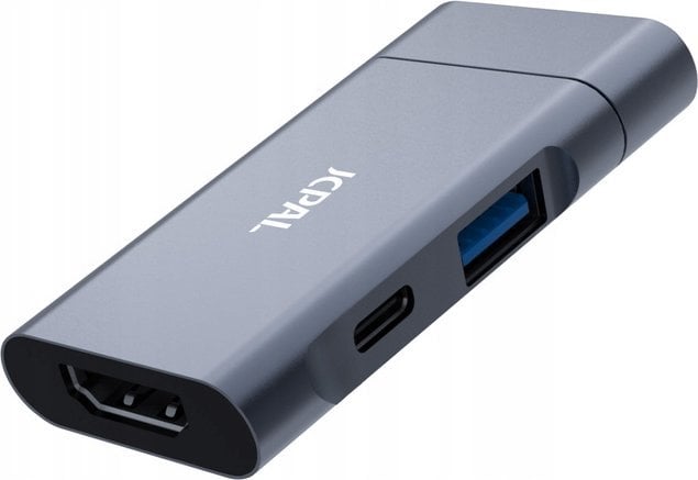 JCPAL USB-C 3-in-1 Travel Hub - hub HDMI/PD/USB-A 3.0 - Gwarancja bezpieczeństwa. Proste raty. Bezpłatna wysyłka od 170 zł.