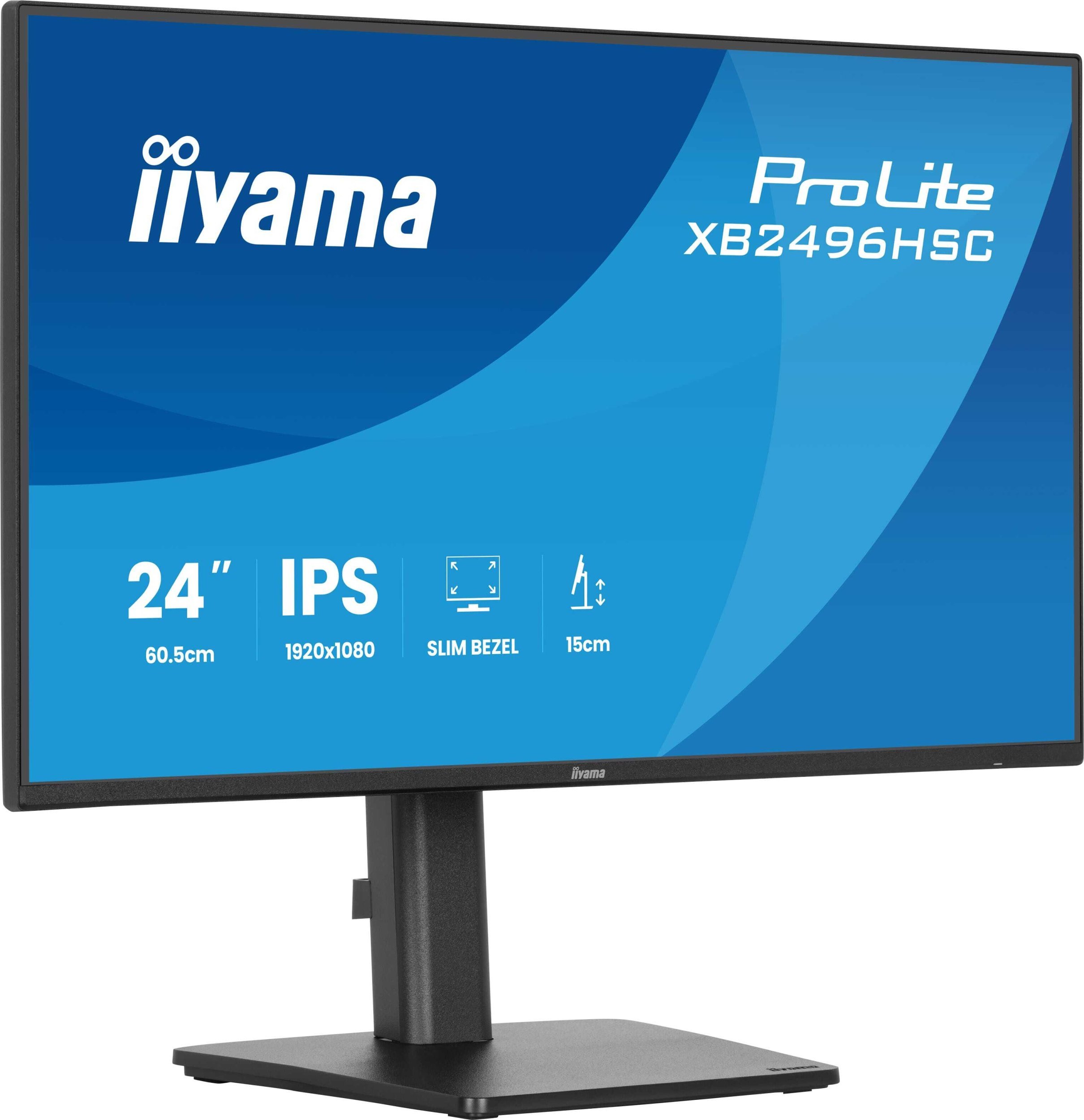 24" IPS-panel, 1920x1080@144Hz, 15cm Height Adj. Stand, 3ms, 300cd/m2, Speakers, HDMI, USB-C (65W PD), Speakers, USB 1x 3.2+1xC