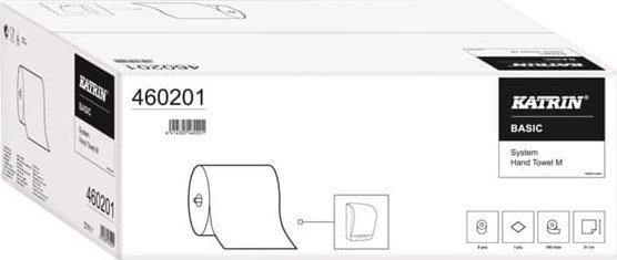 Katrin RĘCZNIK PAPIEROWY W ROLI HIGIENICZNY NATURALNY MAKULATURA 1-WARSTWOWY 1x45g 180m BASIC SYSTEM TOWEL 1szt