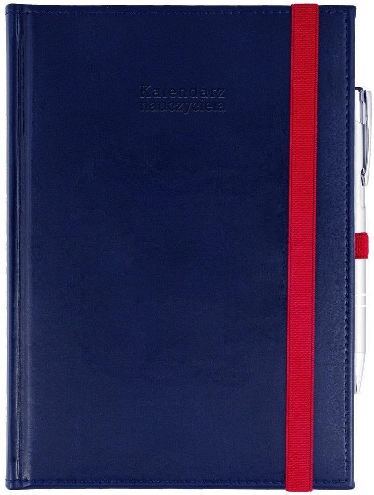 Kalendarz naucz. 2025/26 A5 Nebraska gumka granat