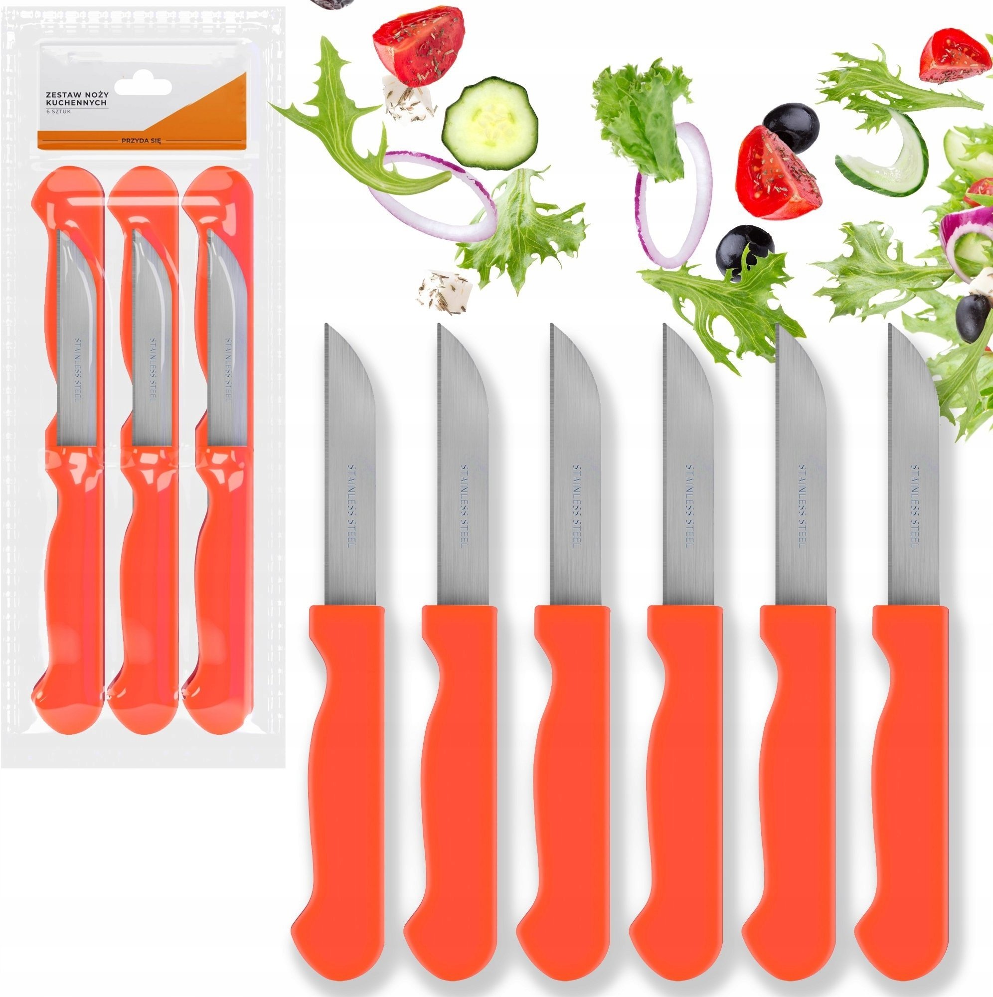 Zwilling Nóż nożyk kuchenny do krojenia warzyw gładki 6SZT noże uniwersalne zestaw