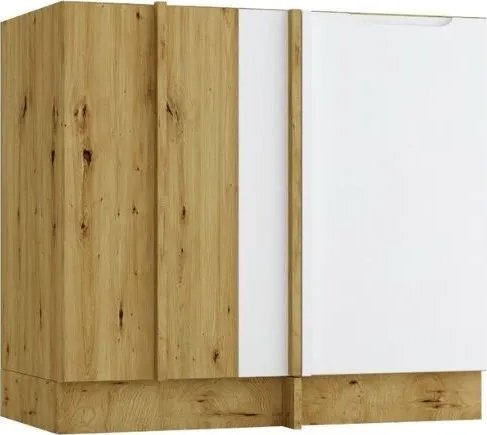 Stolkar Szafka kuchenna narożna ISABEL DNP90 P/L szary mat/dąb artisan STOLKAR