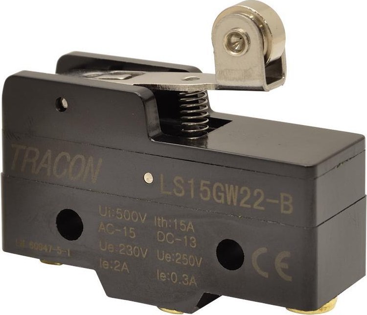 Tracon Electric Łącznik krańcowy z dźwignią sprężynową i rolką LS15GW22-B