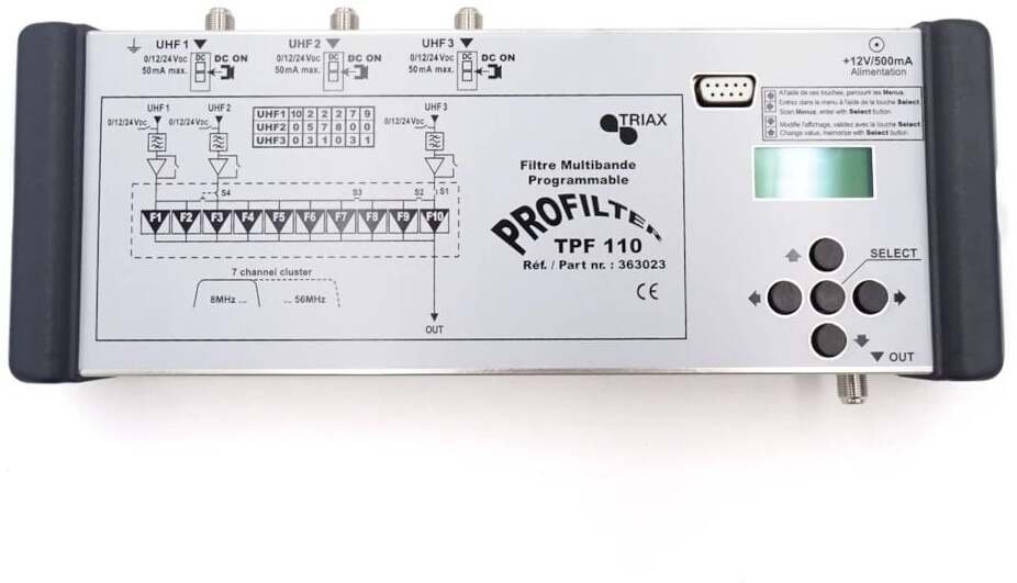 Triax Filtr programowalny TPF 110, UHF/UHF/UHF, pasywny
