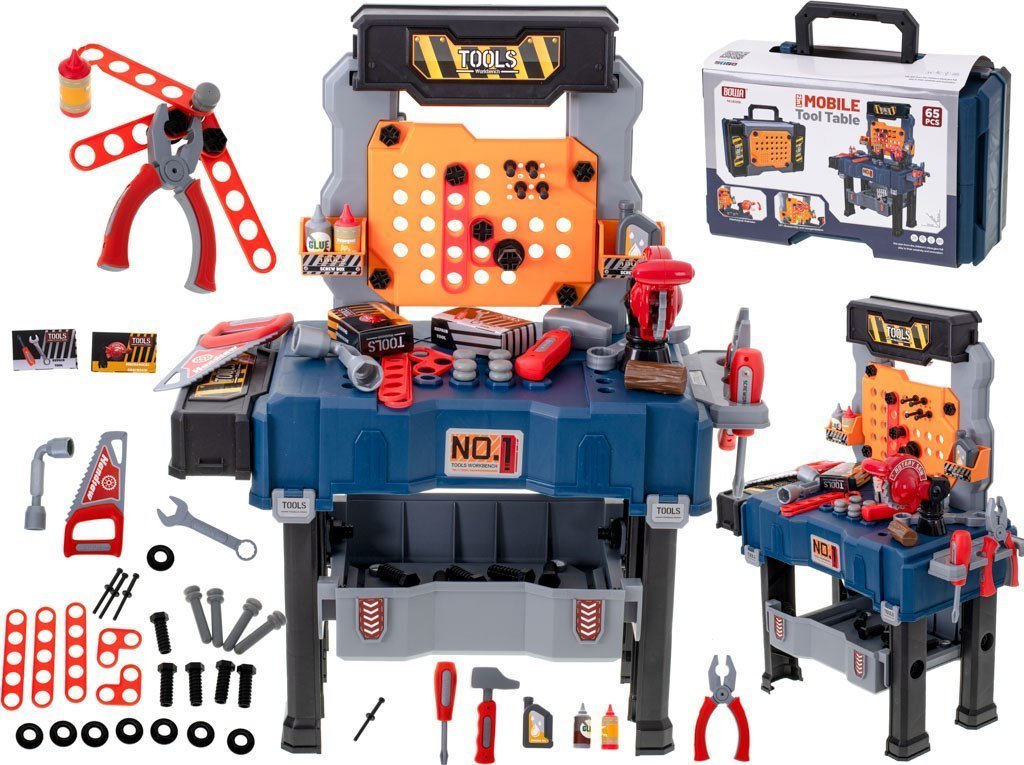 9 Planet Warsztat zestaw majsterkowicza stolik + narzędzia 65el.