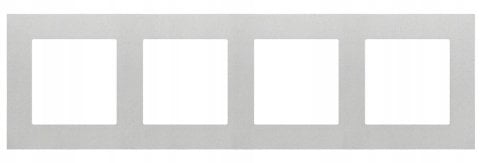 Simon 55 Ramka 4-krotna LINE Aluminium mat TR4/143