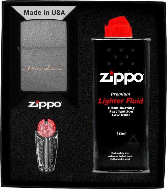 Zestaw ZIPPO Zapalniczka FREEDOM DESIGN Prezentowy No1