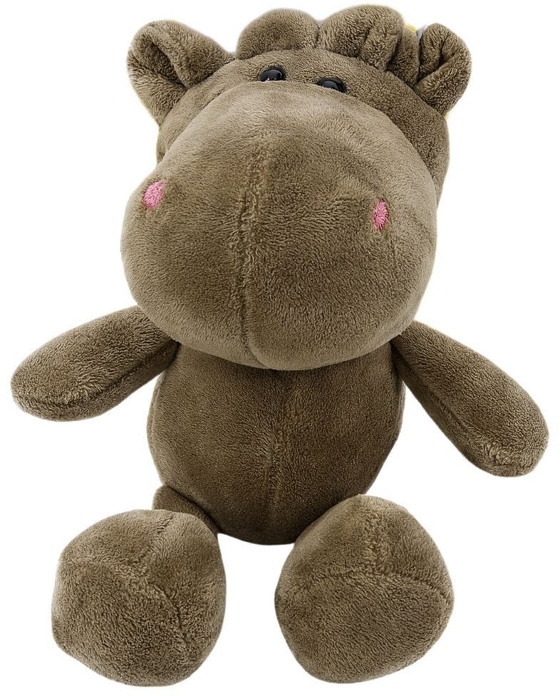 Pluszowa Maskotka Przytulanka Hipopotam Z Przyssawką Brązowy 23 x 12 cm LEAN TOYS