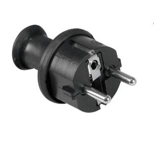 Opal Wtyczka prosta rozbieralna WT-40H 16A IP44 czarna