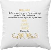 Koszulkowy Droga Mamo! - poduszka z nadrukiem