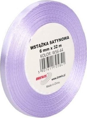 Wstążka satynowa jasny lawendowy 6mm x 32m