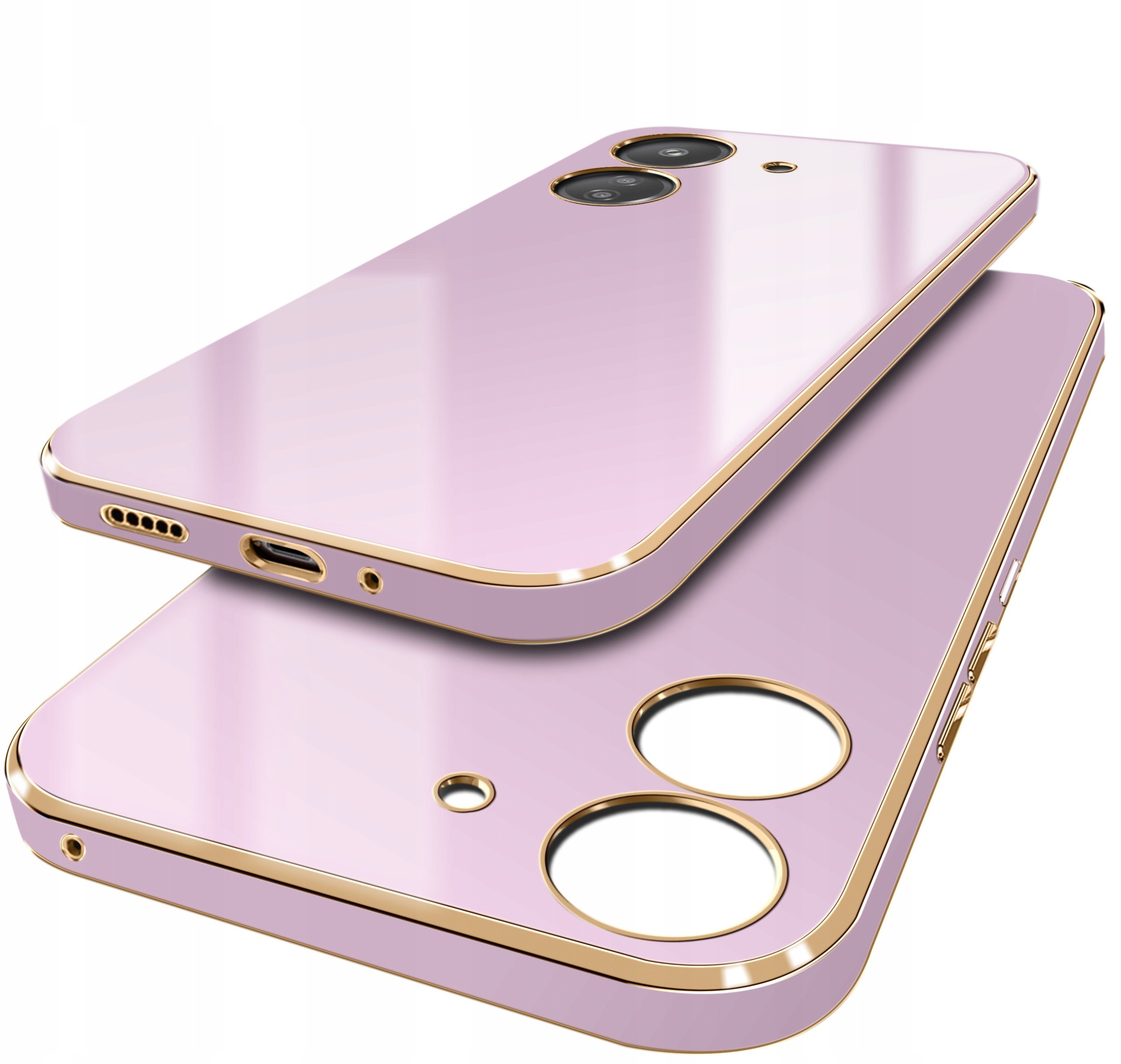 Etui do Xiaomi Redmi 13C | Poco C65 GOLDEDGE CASE + Szkło 9H