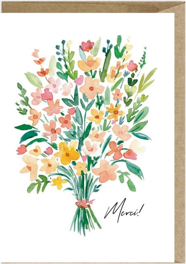 Cardie Kartka z podziękowaniem Merci K113