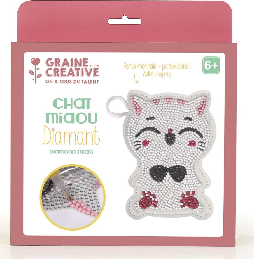 Graine Creative Portmonetka Diamentowa Mozaika Kotek