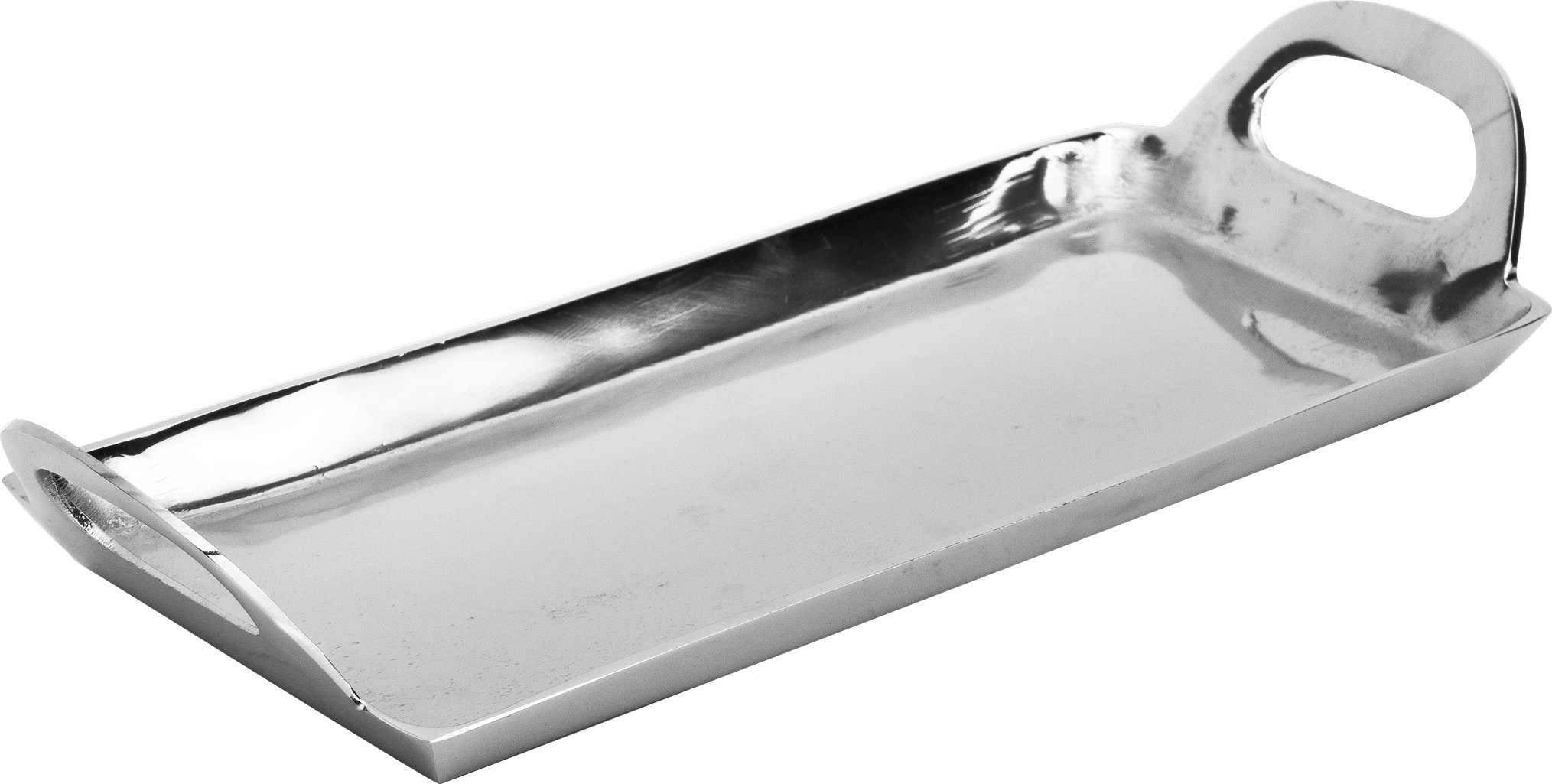 Ewax Taca dekoracyjna 33,5 x 12,5 x 5,5 cm srebrna EW2274