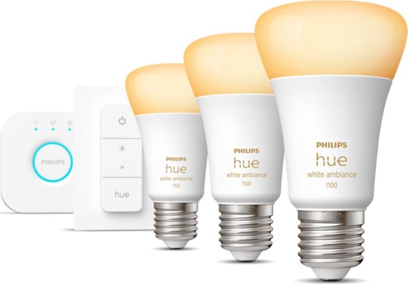 Philips Hue Zestaw startowy mostek + 3 x żarówka E27 8.5W WA BT + przełącznik