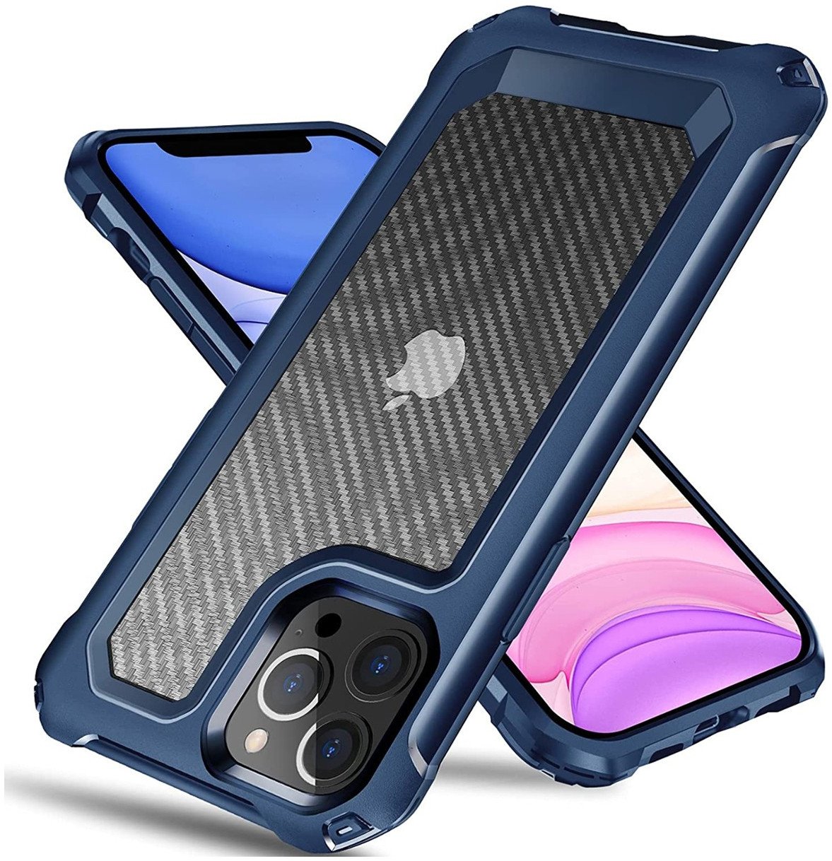 Etui pancerne SUPERO CARBON ARMOR do Apple iPhone 14 Pro, niebieskie