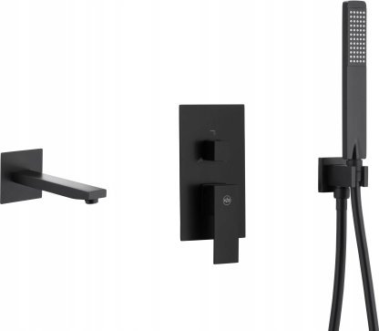 Bateria wannowa 5039-401-81 / KFA / MOZA / ZESTAW WANNOWY PODTYNKOWY Z BATERIĄ 3 FUNKCYJNĄ, CZARNA /