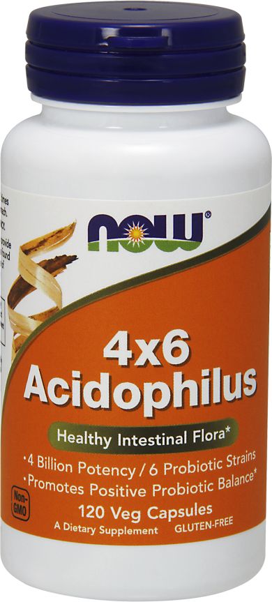 NOW Foods Acidophilus 4X6 120 kapsułek