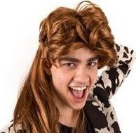 Peruka lata 80-te długie włosy rude