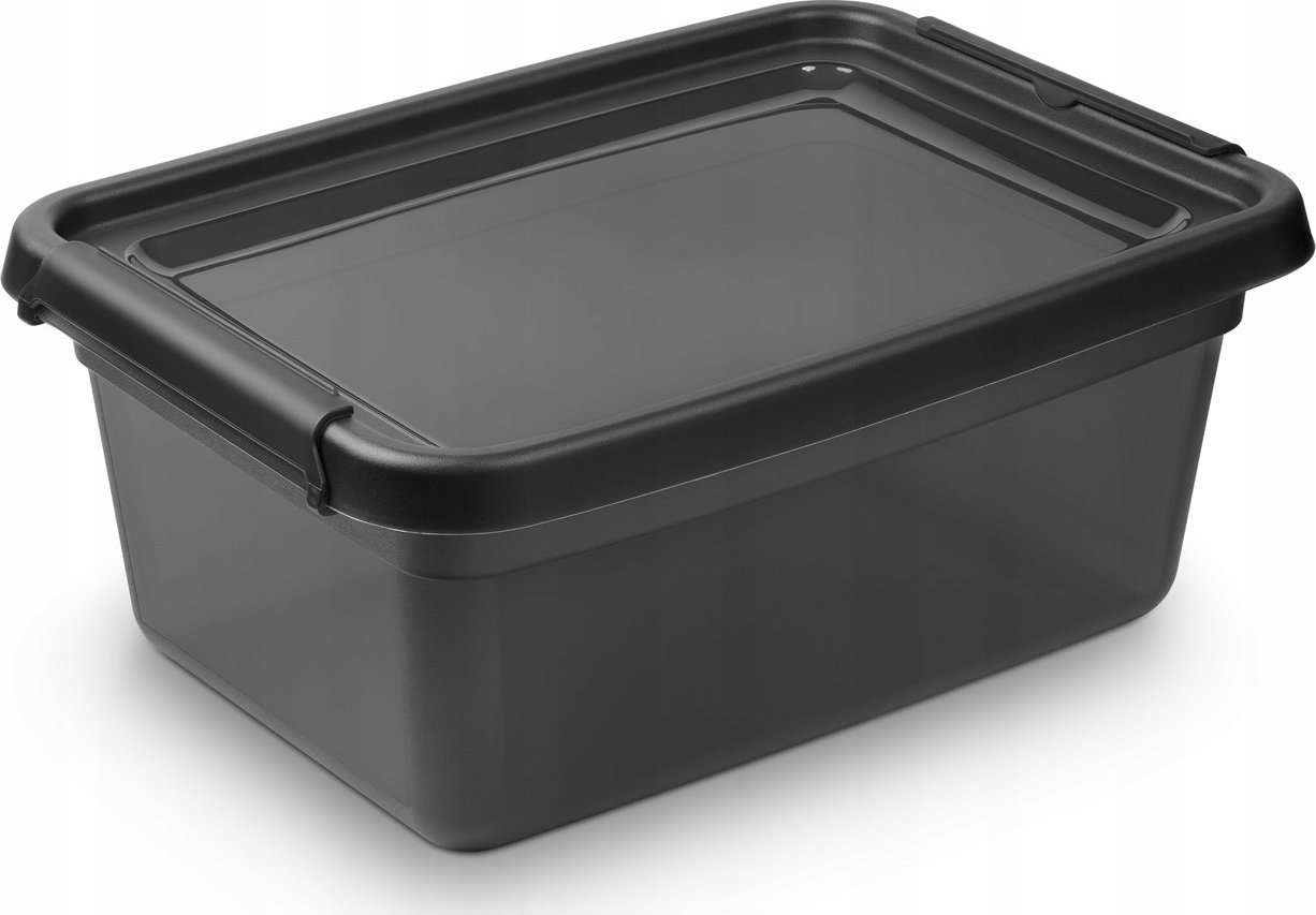 Moxom Pojemnik do przechowywania MOXOM BaseStore Color, 12,5l, coal, transparentny czarny