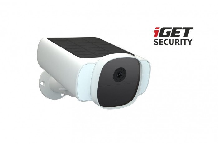 Kamera IP iGET iGET SECURITY EP29 White - venkovní solární bateriová FullHD kamera, zvuk, bílá