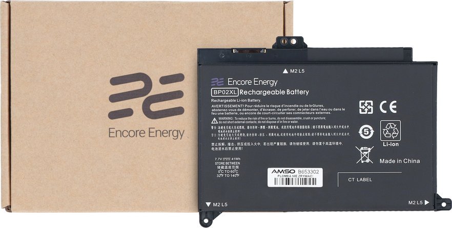 Bateria Nowa Bateria Encore Energy do HP Pavilion 15-AU 15-AW 41Wh 7.7V 5150mAh BP02XL
