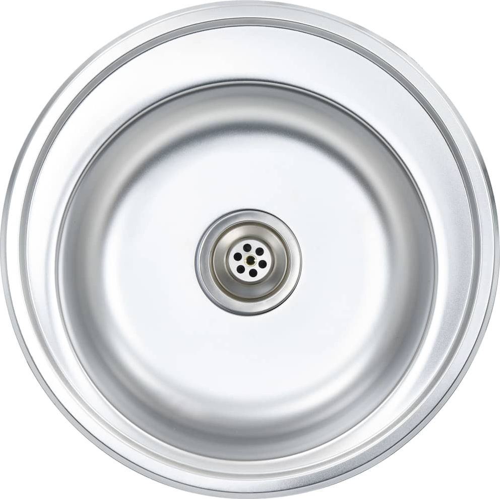 Zlewozmywak vidaXL kuchenny z sitkiem i syfonem, stal nierdzewna