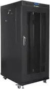 Szafa Lanberg Szafa instalacyjna rack stojąca 19" 32U 600x1000 czarna drzwi perforowane LCD (Flat Pack)