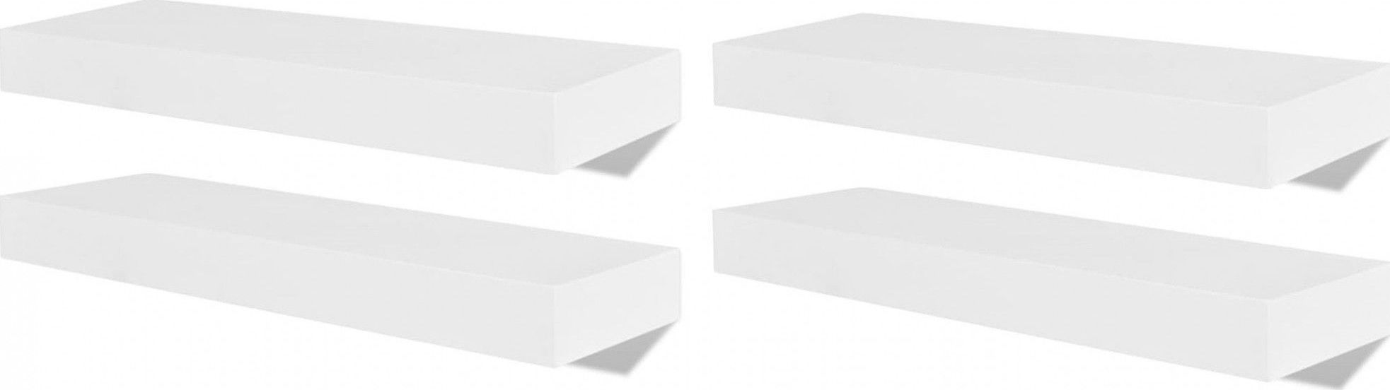 Elior Zestaw nowoczesnych półek ściennych Nera - biały
