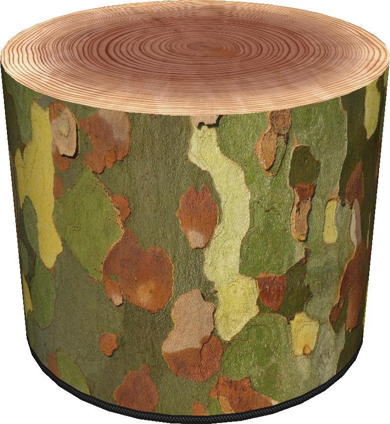 Bertoni-arco Okrągła pufa dekoracyjna - PLATAN