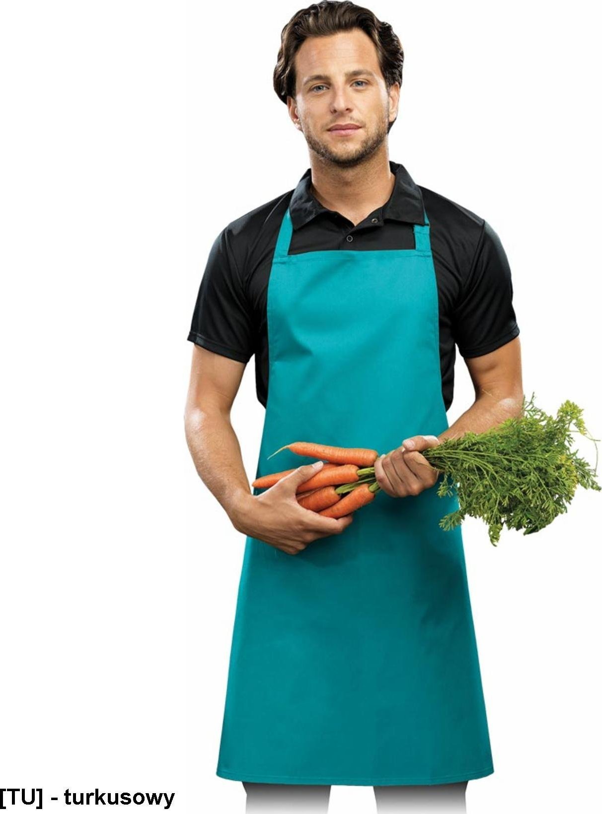 R.E.I.S. FPB-KL - fartuch z regulacą na szyi - turkusowy - 72x86 cm.