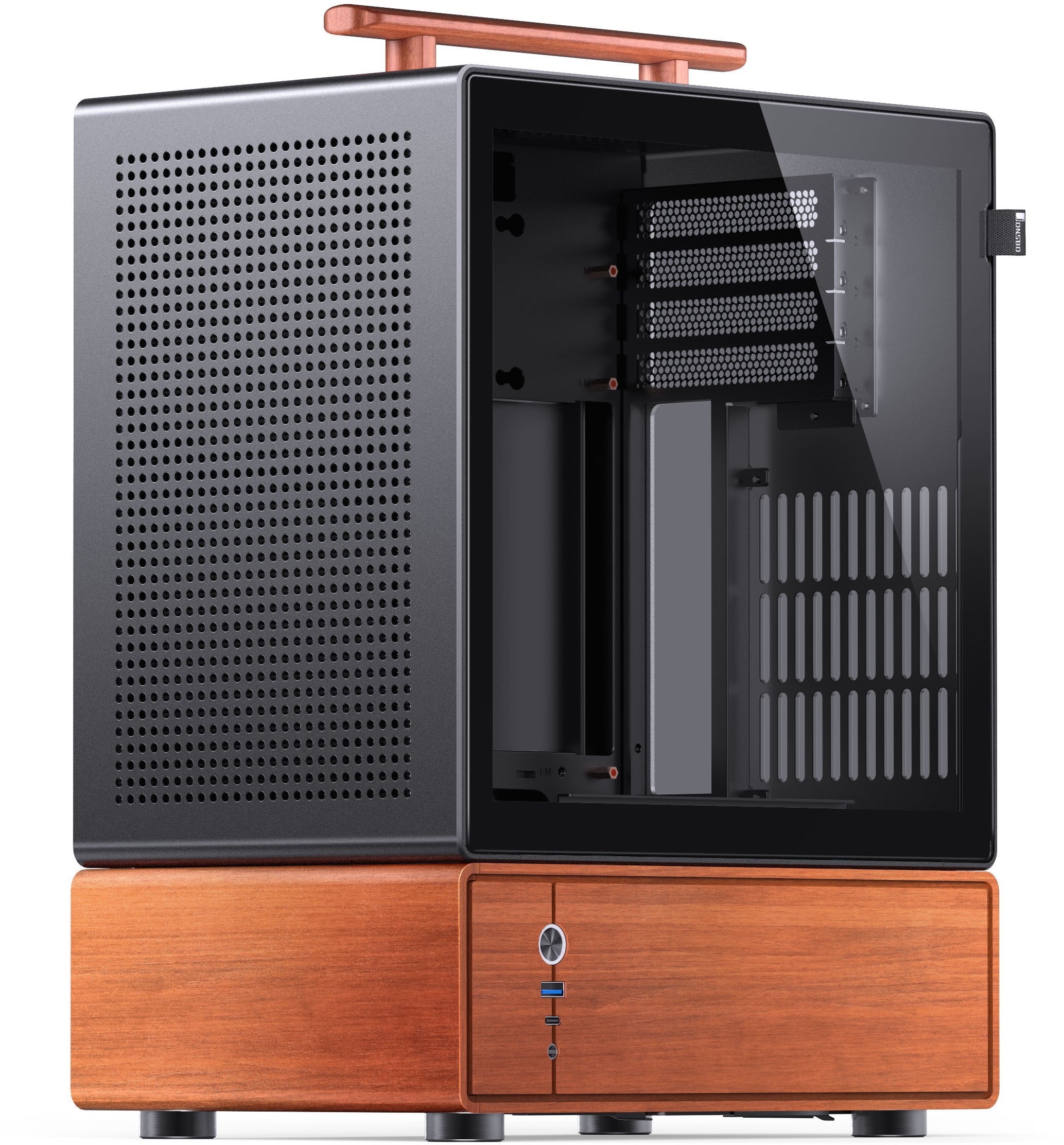 Jonsbo T7 PC-Gehäuse, Midi-Tower, mATX, Tempered Glass - schwarz