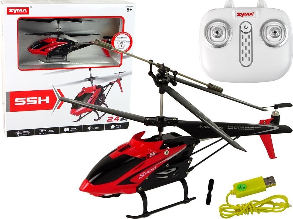 LeanToys Zdalnie Sterowany Helikopter S5H SYMA Czerwony LEAN Toys