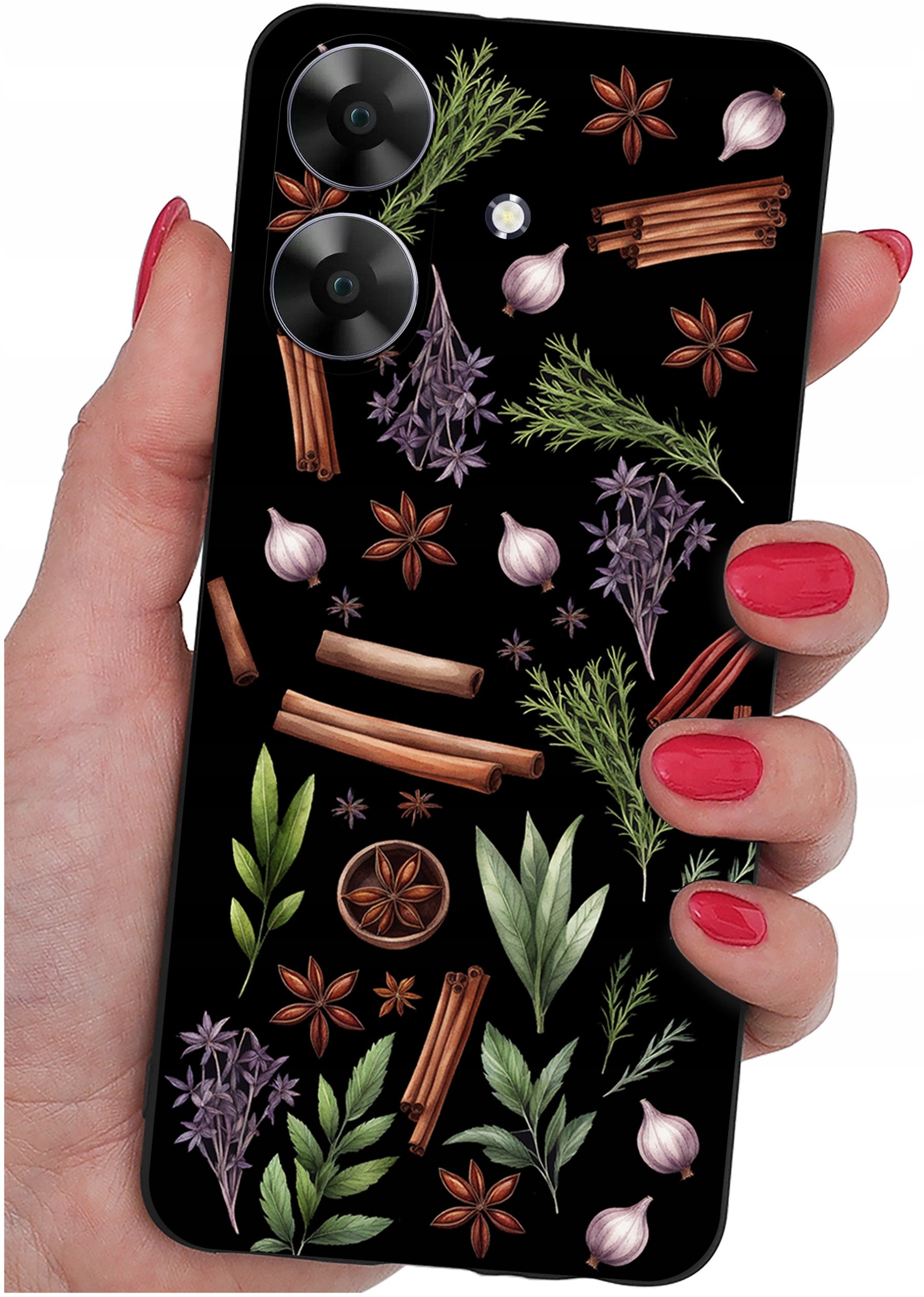 ETUI do Realme Note 60 CASE WZORY | SILIKONOWE MATT CASE + SZKŁO 9H