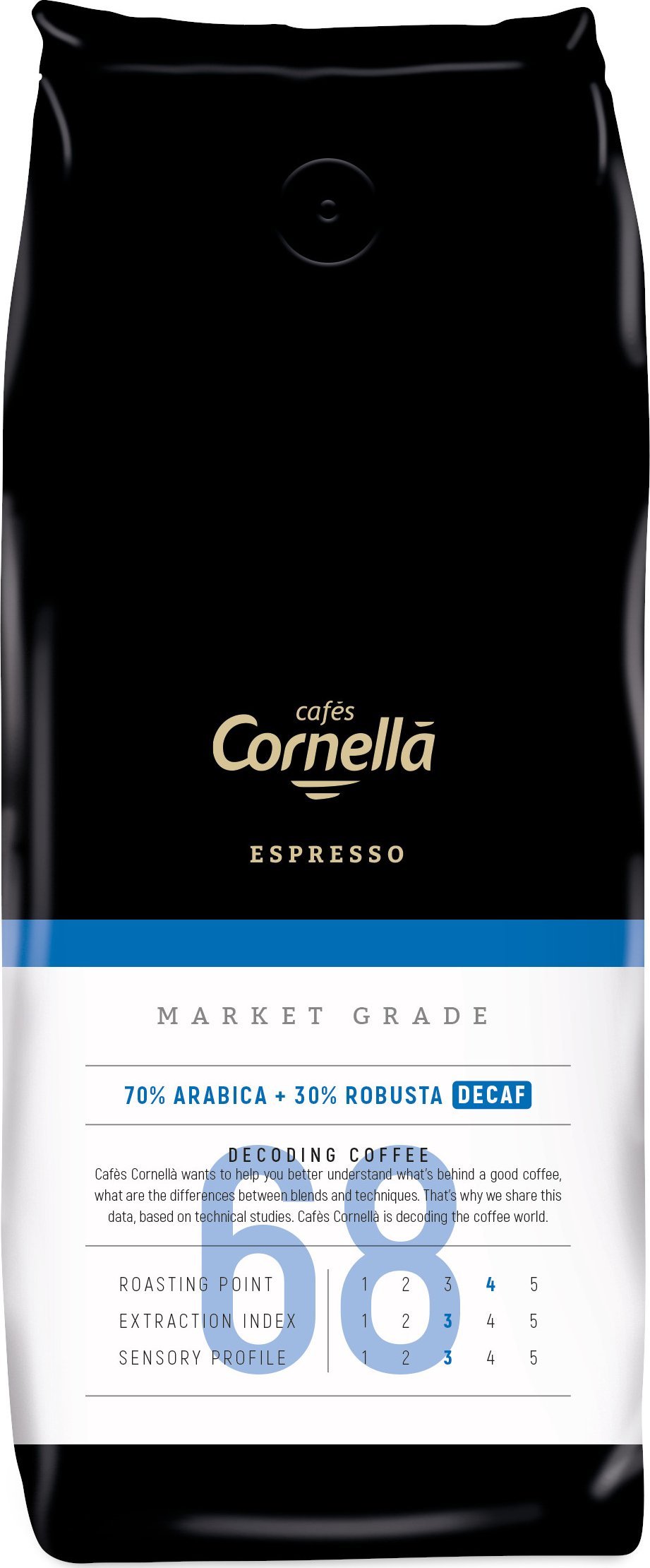Kawa ziarnista Cornella Kawa ziarnista Espresso 68 Market Grade Decaf 1 kg