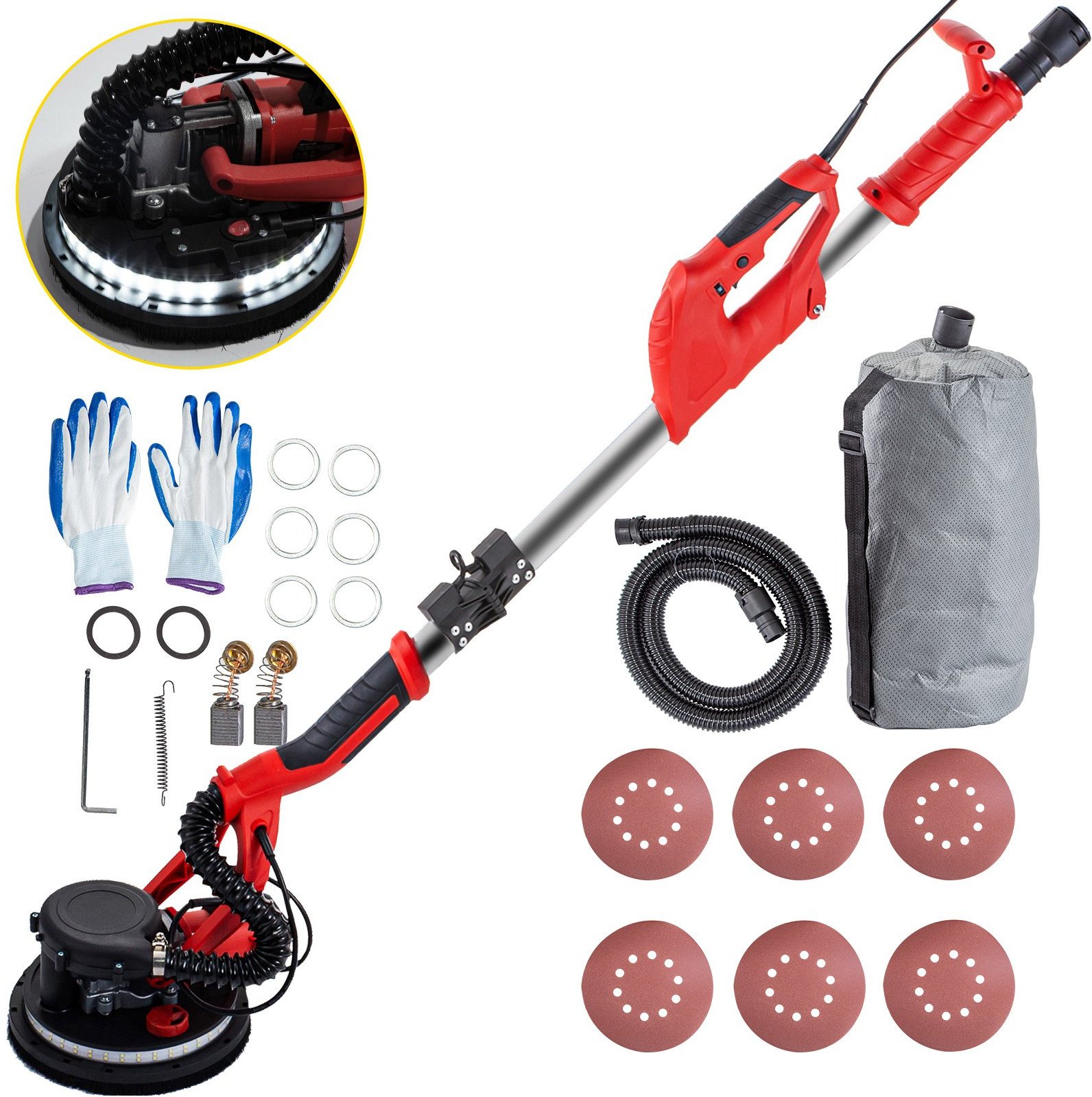 Elektryczna Szlifierka do Płyt Kartonow-Gipsowych ze Światłami LED