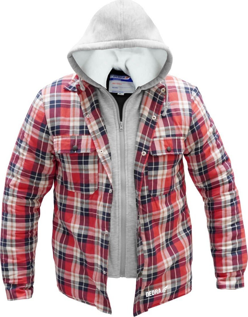 Dedra Bluza flanelowa ocieplana z kapturem, rozm.L