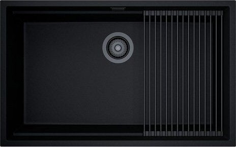 Zlewozmywak Globalo ZLEWOZMYWAK GLOBALO MIRALIO 80.1 BLACK/BL MAT