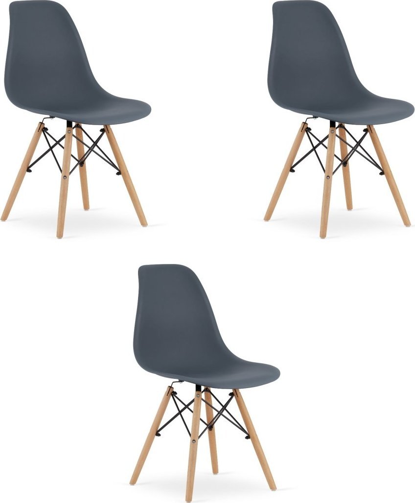 Leobert Krzesło OSAKA dark slate / nogi naturalne x 3