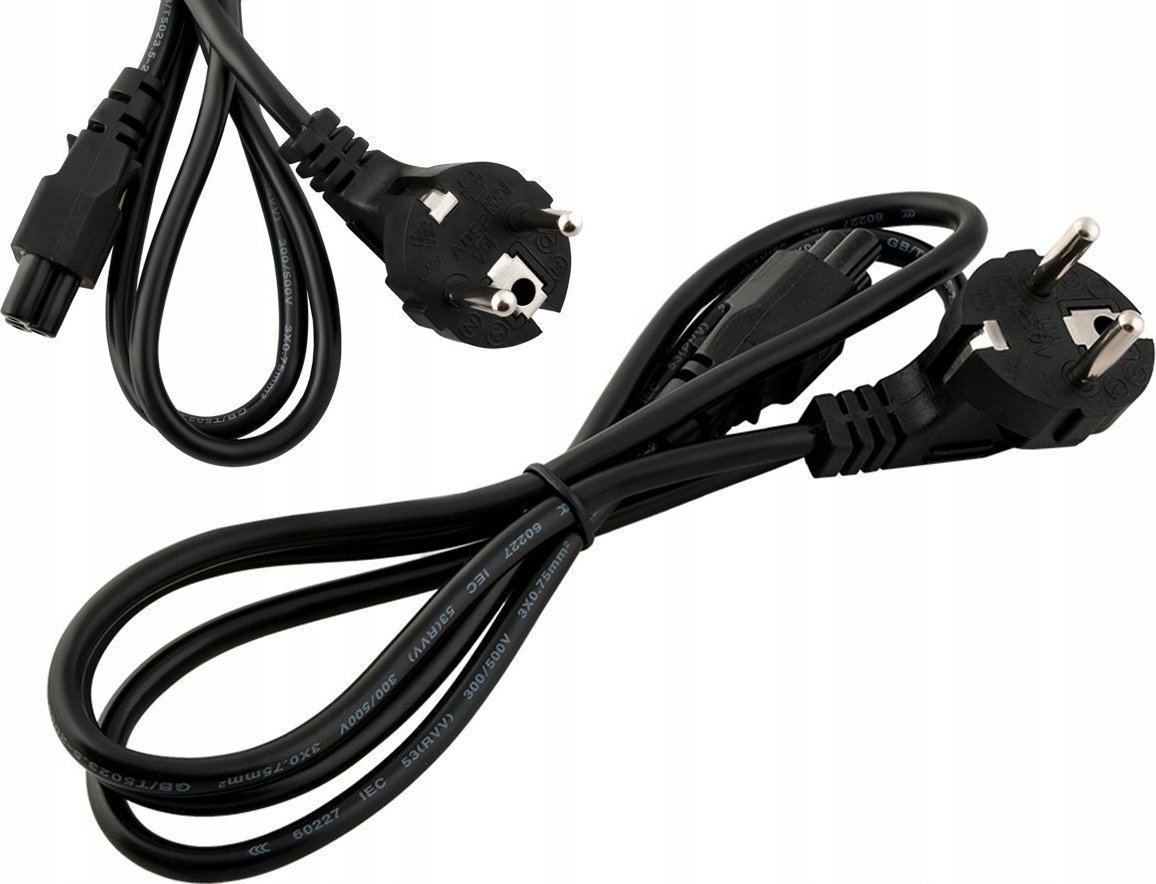 Kabel zasilający Aptel 1M Kabel Zasilający Do Laptopa Przewód Koniczynka