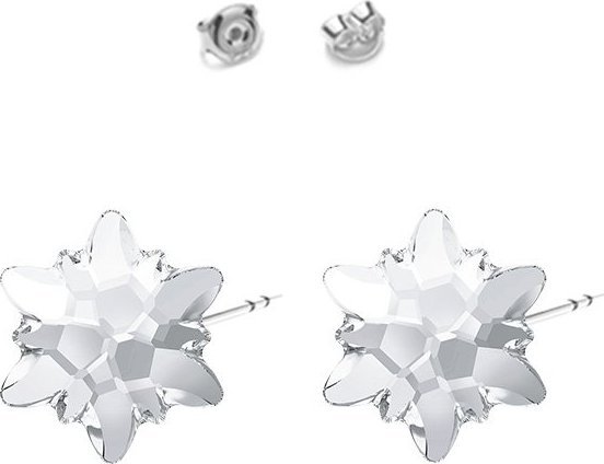 MEJK Jewellery Kolczyki Srebrne Płatki Śniegu Boże Narodzenie