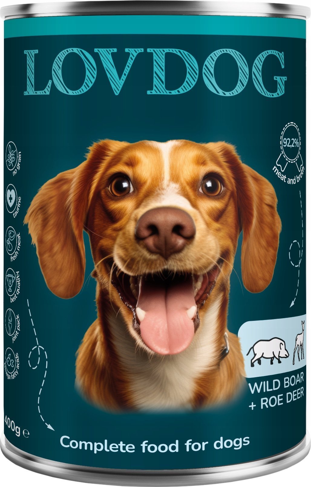 Lovdog Wild Boar & Roe Deer puszka 400g