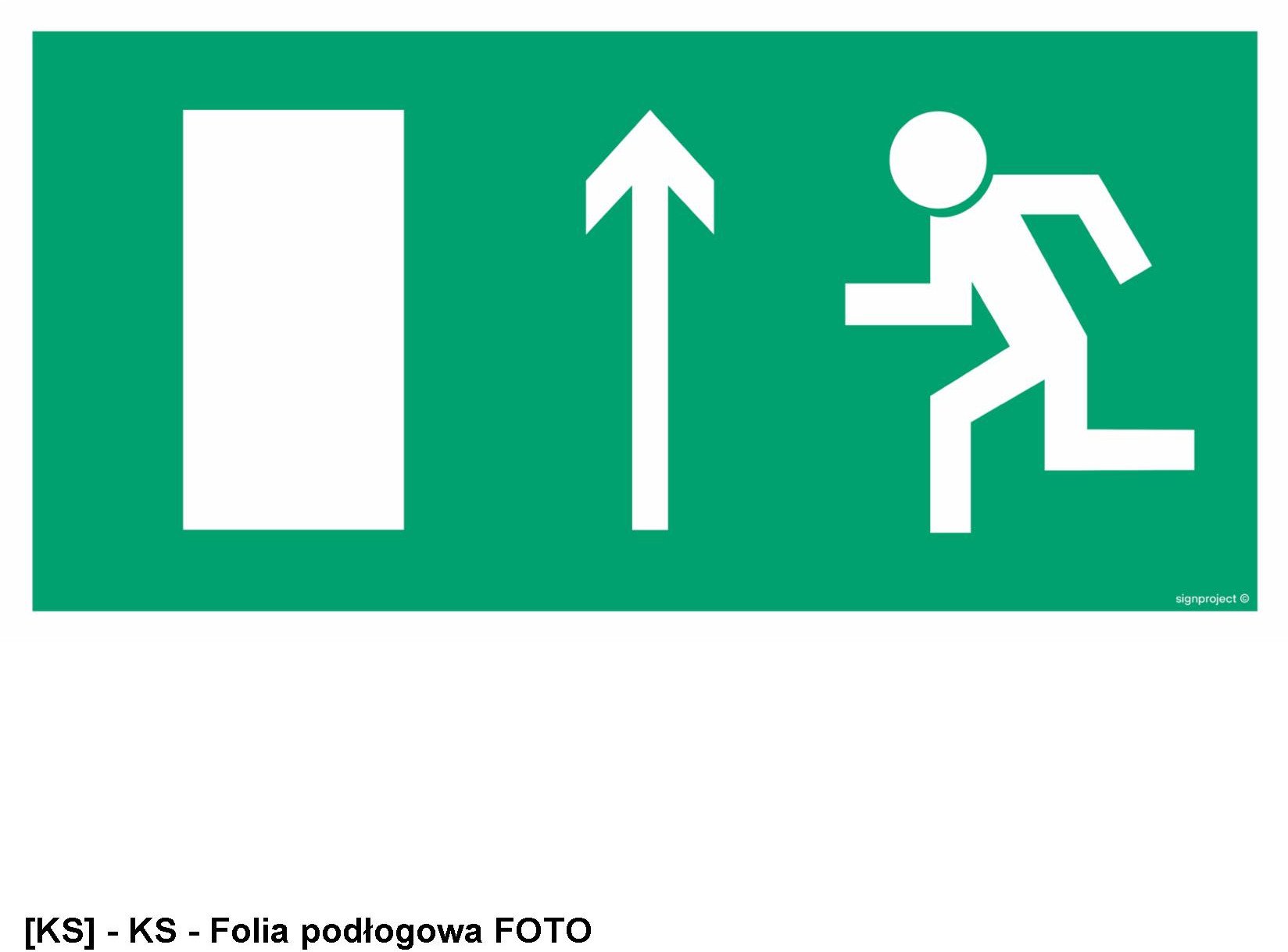 AC012 - Wyjście ewakuacyjne w lewo w górę 1000x500